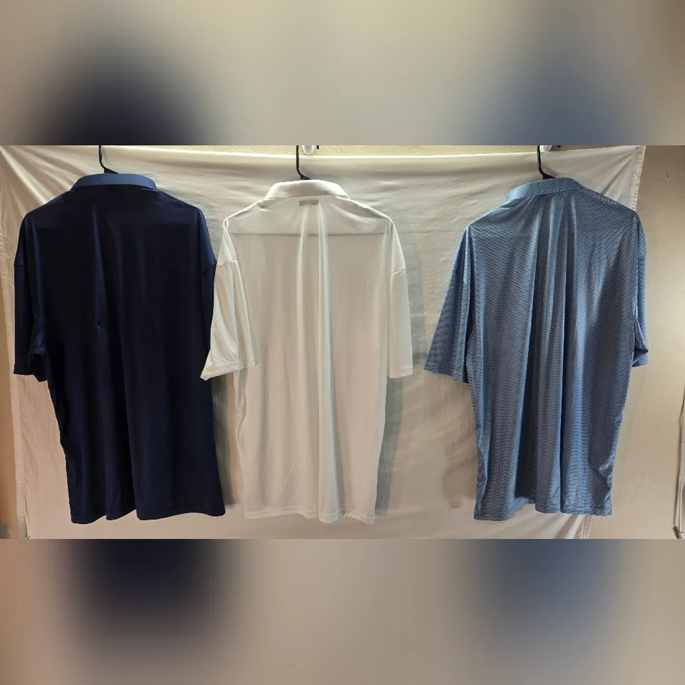 Lot of 3 Collars and Co Men's Size 2XL Polo Dress Shirts New with Tags